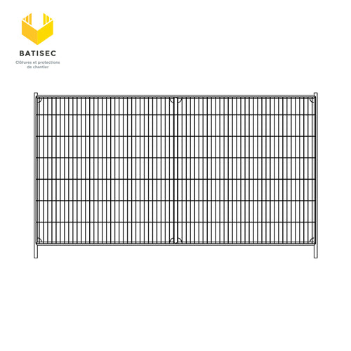 Clôture de Chantier Suprême 5 tubes Maille Anti-Franchissement Batisec